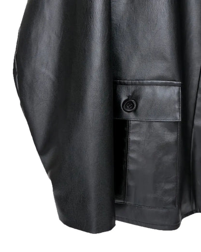 *Signature* Dojagi leather jacket - Black