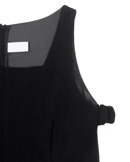 Roof tile Dress - Black