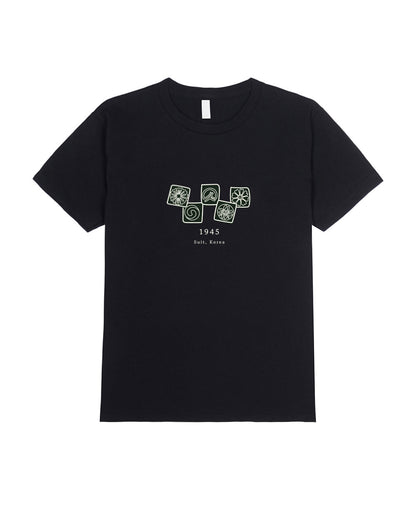 Five Patterns T-Shirt - Black / White (Unisex)