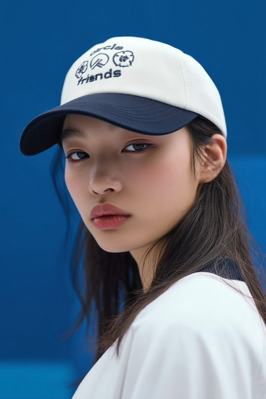 Circle Friends cap - Ivory Navy
