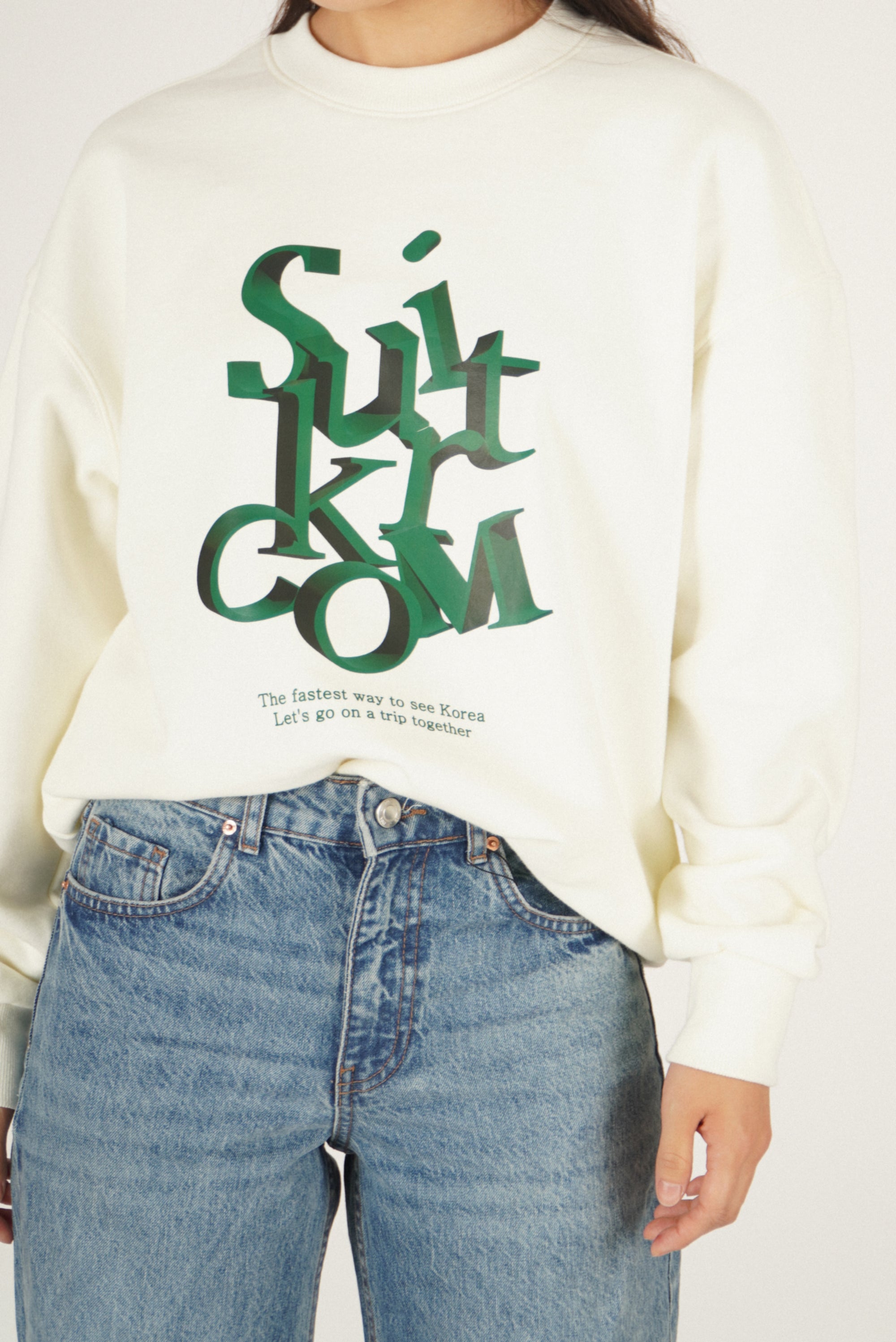 SUIT-KR Sweatshirt - Black / White (Unisex)