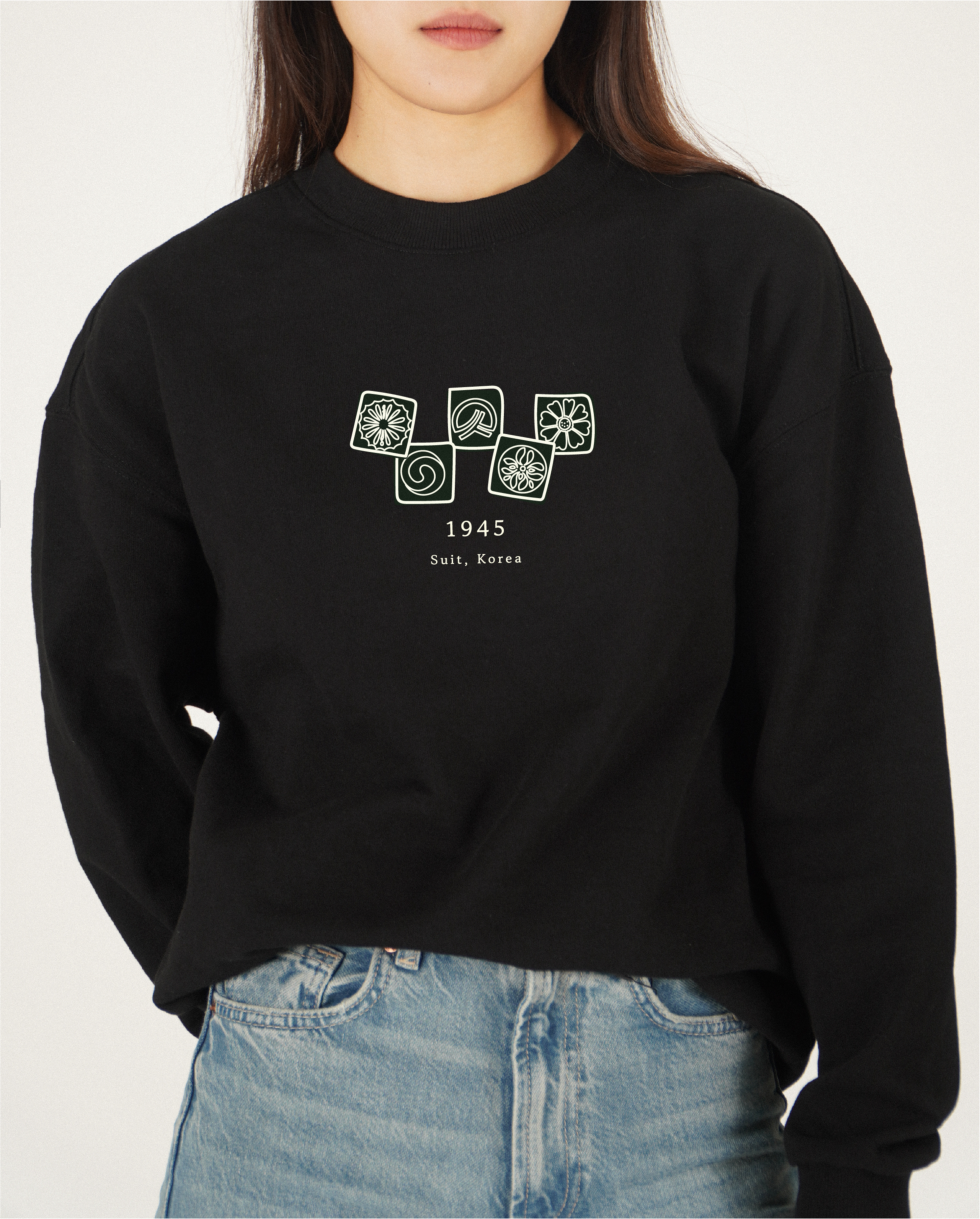 Five Patterns Sweatshirt - Black / White (Unisex)