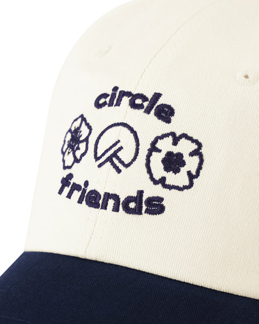 Circle Friends cap - Ivory Navy