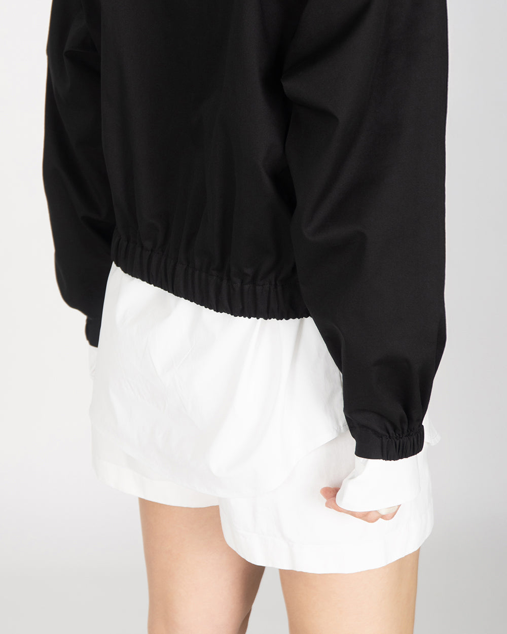 *Pre-order* V neck String Shirt - Black