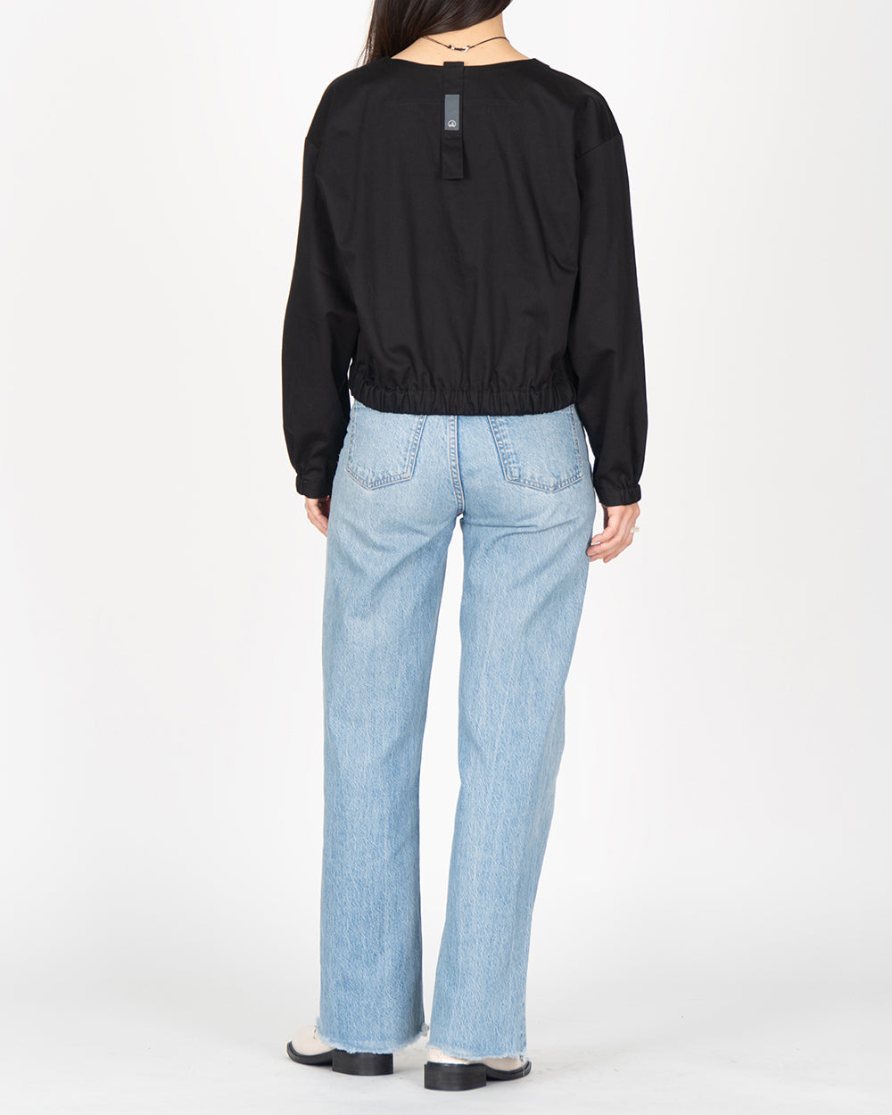 *Pre-order* V neck String Shirt - Black