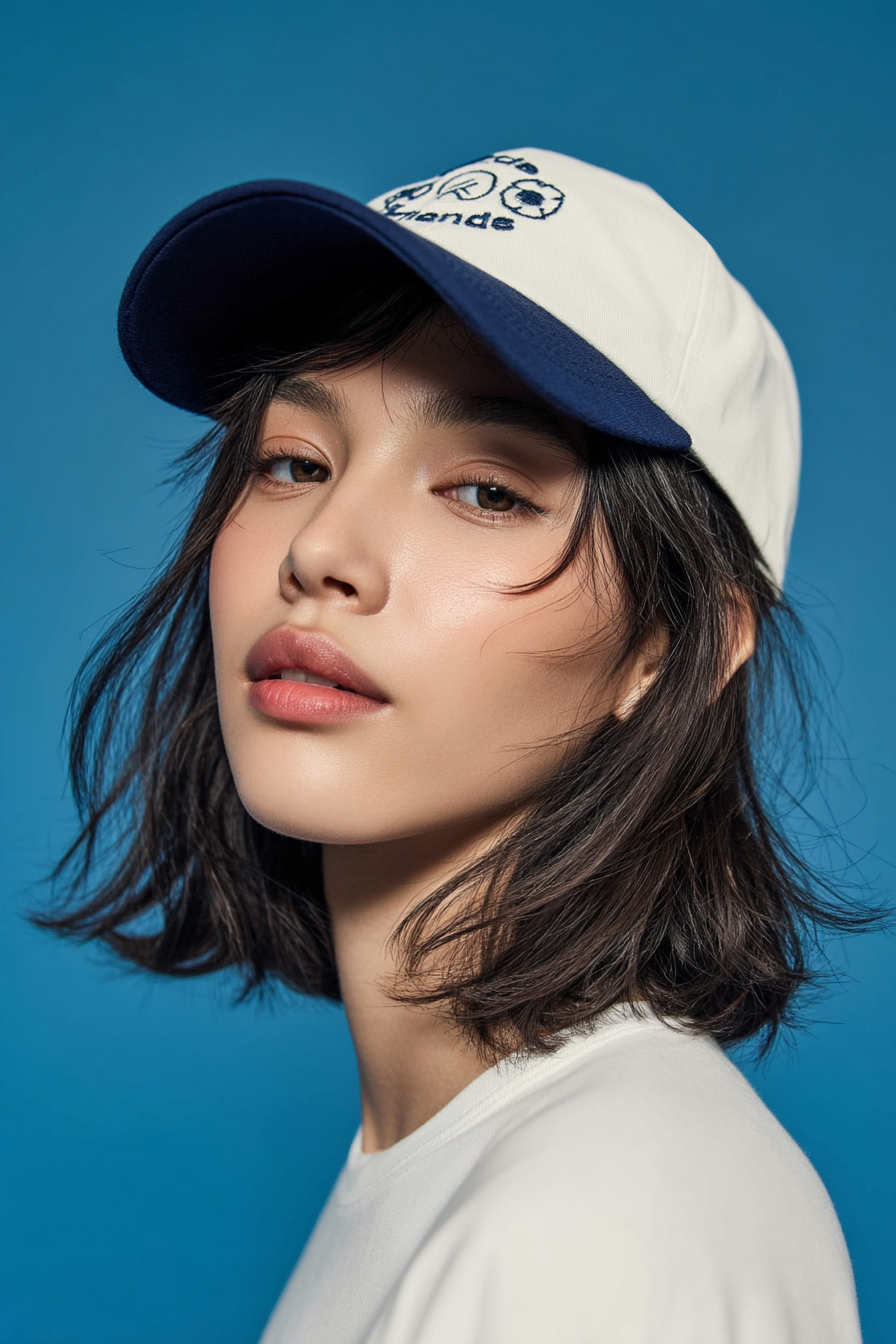 Circle Friends cap - Ivory Navy