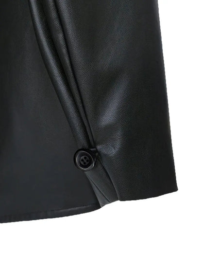 *Signature* Dojagi leather jacket - Black