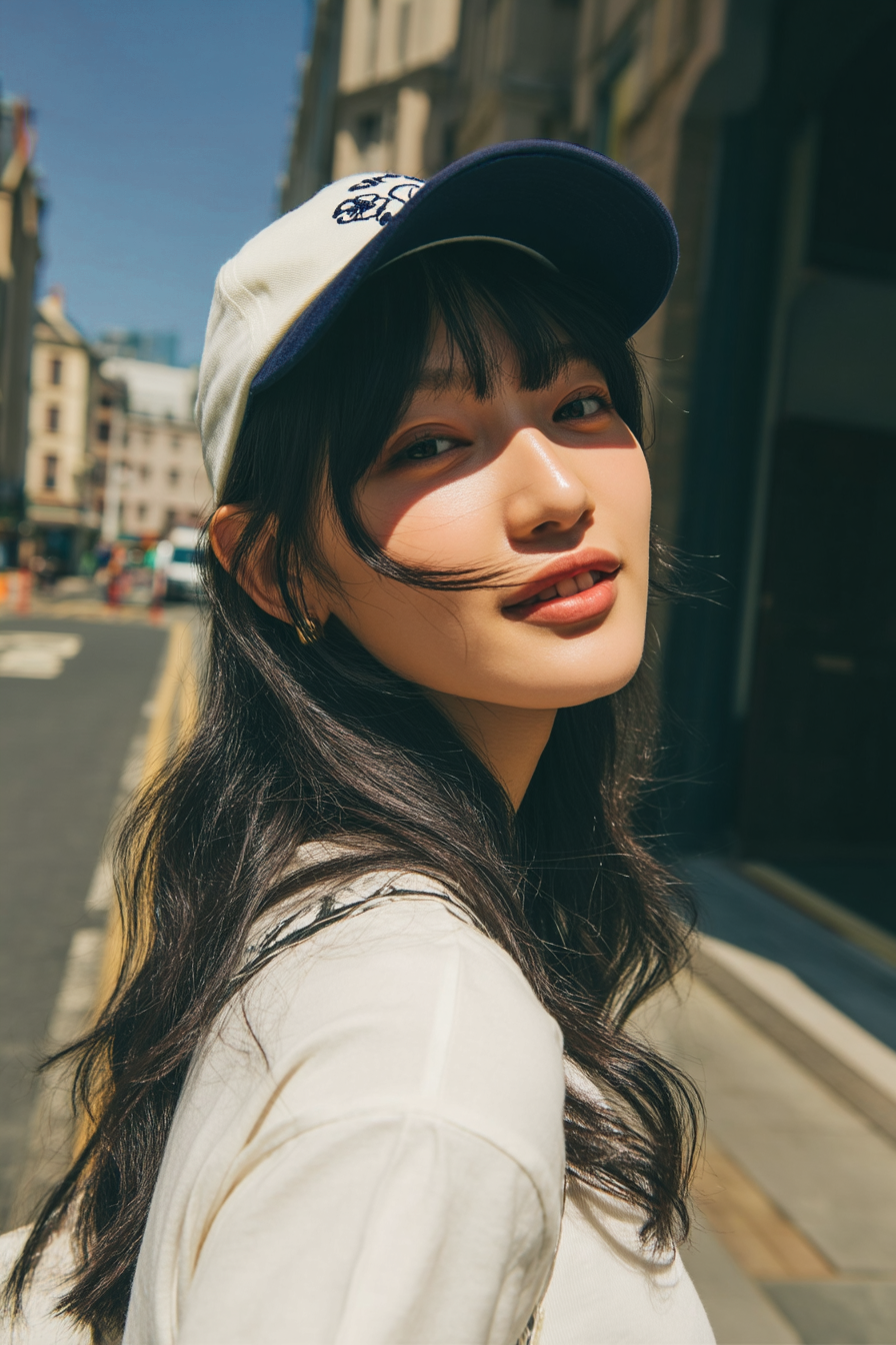 Circle Friends cap - Ivory Navy