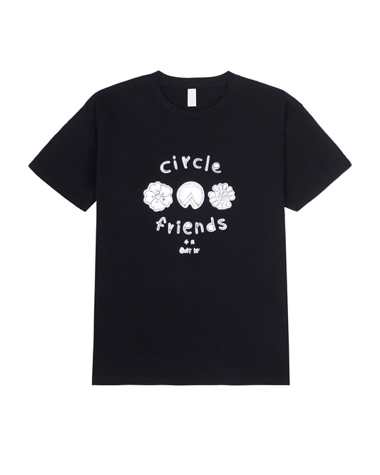 Circle Friends T-Shirt - Black / White (Unisex)
