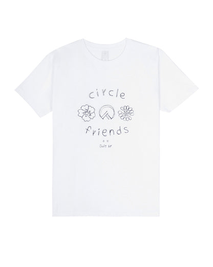 Circle Friends T-Shirt - Black / White (Unisex)