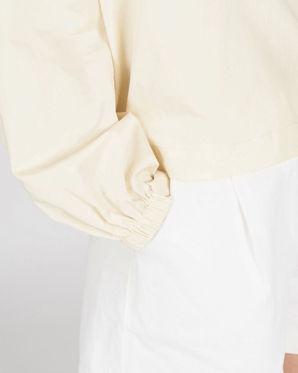 *Pre-order* V neck String Shirt - Butter Cream