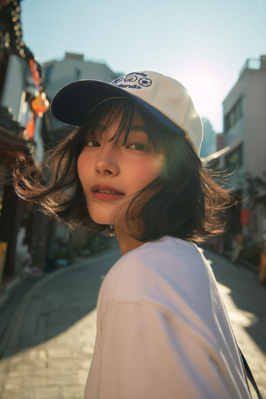 Circle Friends cap - Ivory Navy