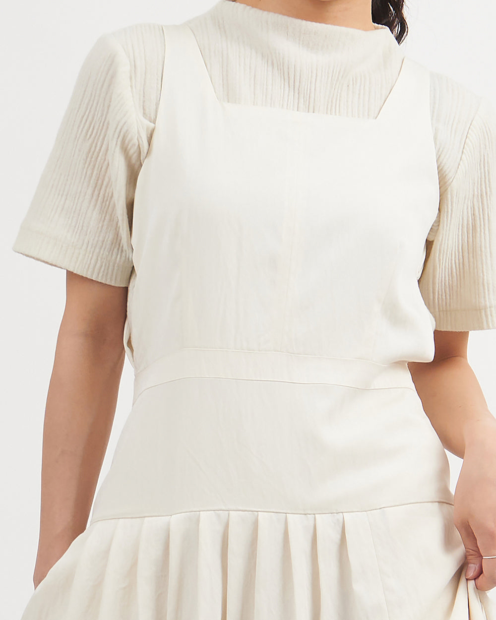 Roof tile Dress - Ivory