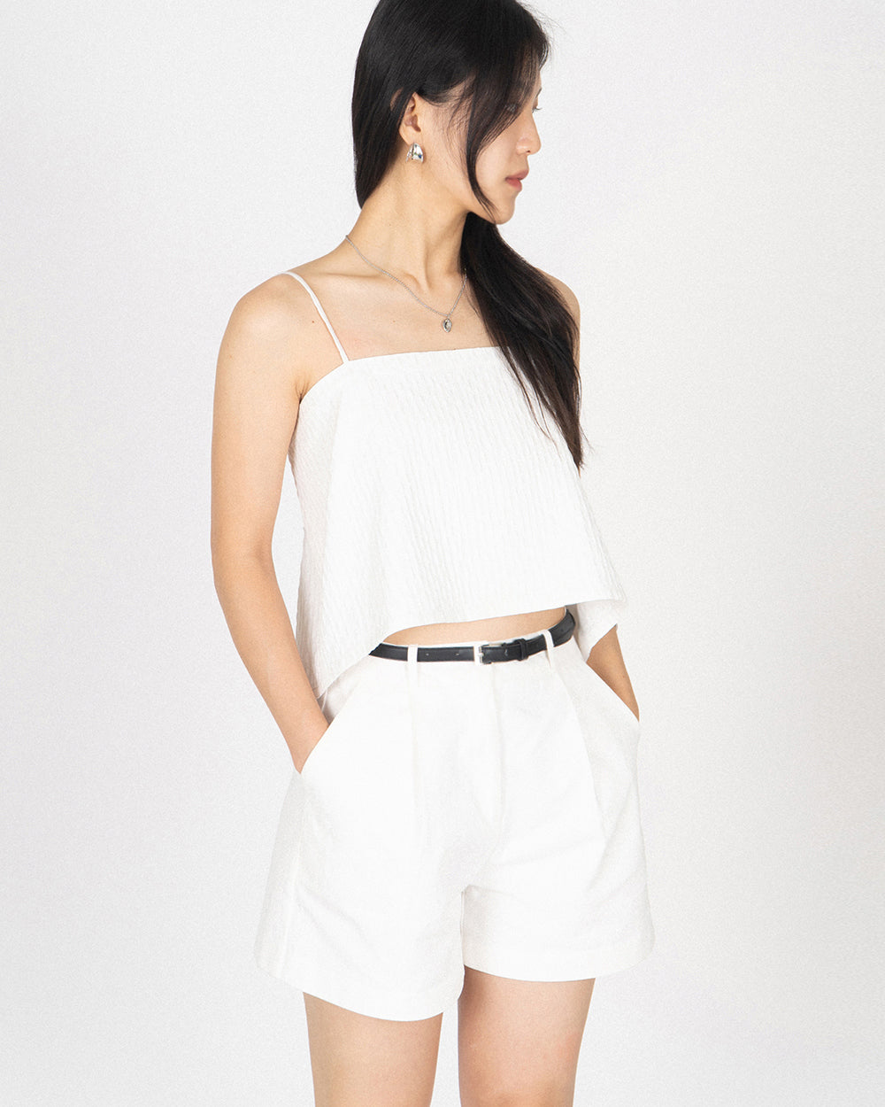 Square Bustier - White