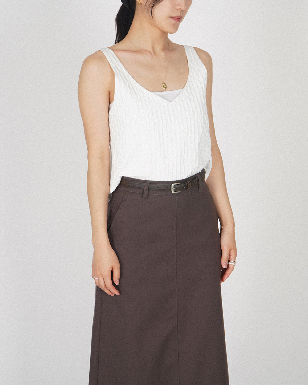 Pine Cone Bustier - White
