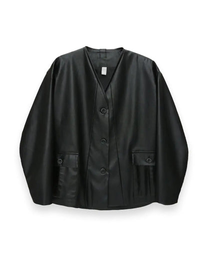 *Signature* Dojagi leather jacket - Black