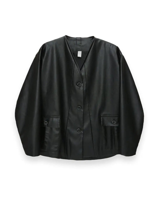 *Signature* Dojagi leather jacket - Black