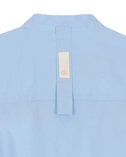 A Drop High neck Shirt - Sky Blue