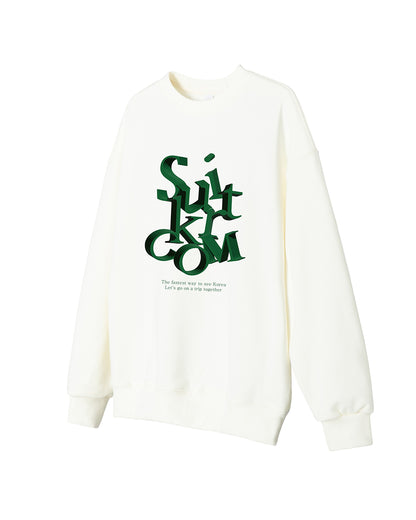SUIT-KR Sweatshirt - Black / White (Unisex)
