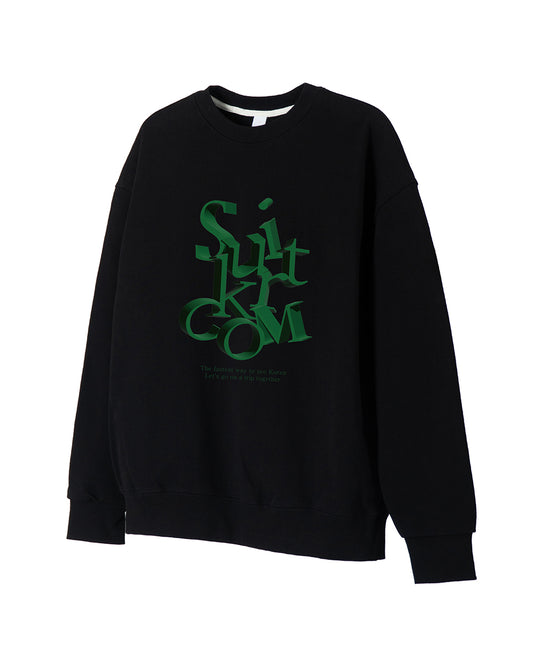 SUIT-KR Sweatshirt - Black / White (Unisex)