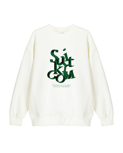 SUIT-KR Sweatshirt - Black / White (Unisex)