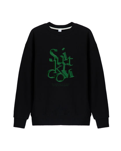 SUIT-KR Sweatshirt - Black / White (Unisex)