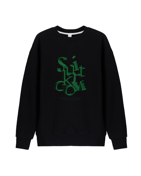 SUIT-KR Sweatshirt - Black / White (Unisex)