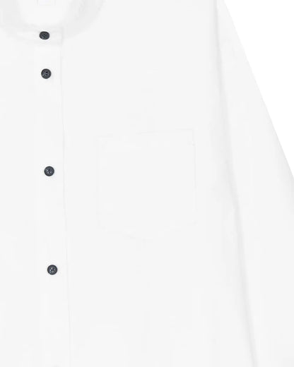 A Drop High neck Shirt - White