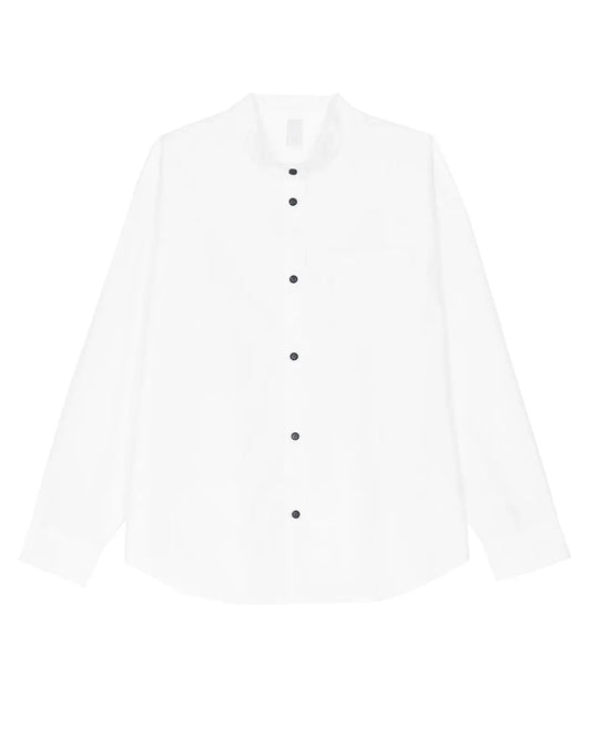 A Drop High neck Shirt - White