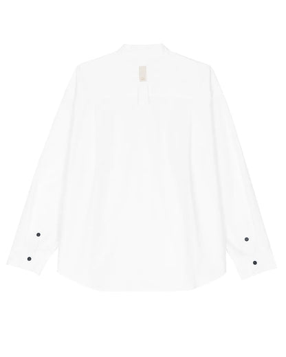 A Drop High neck Shirt - White