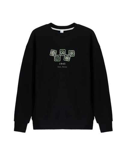 Five Patterns Sweatshirt - Black / White (Unisex)