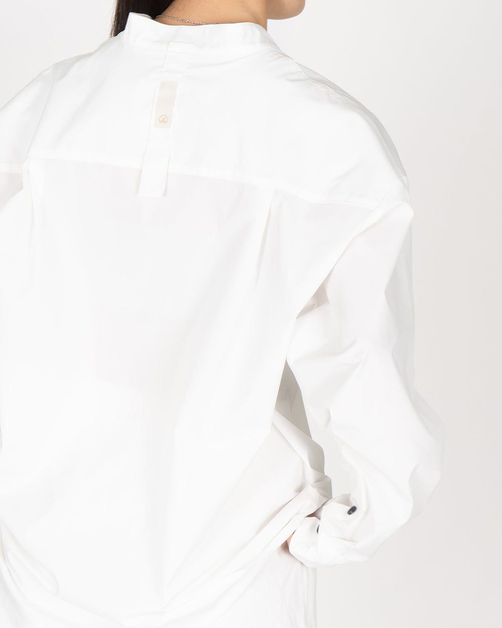 A Drop High neck Shirt - White