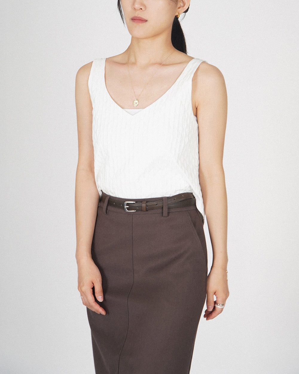 Pine Cone Bustier - White
