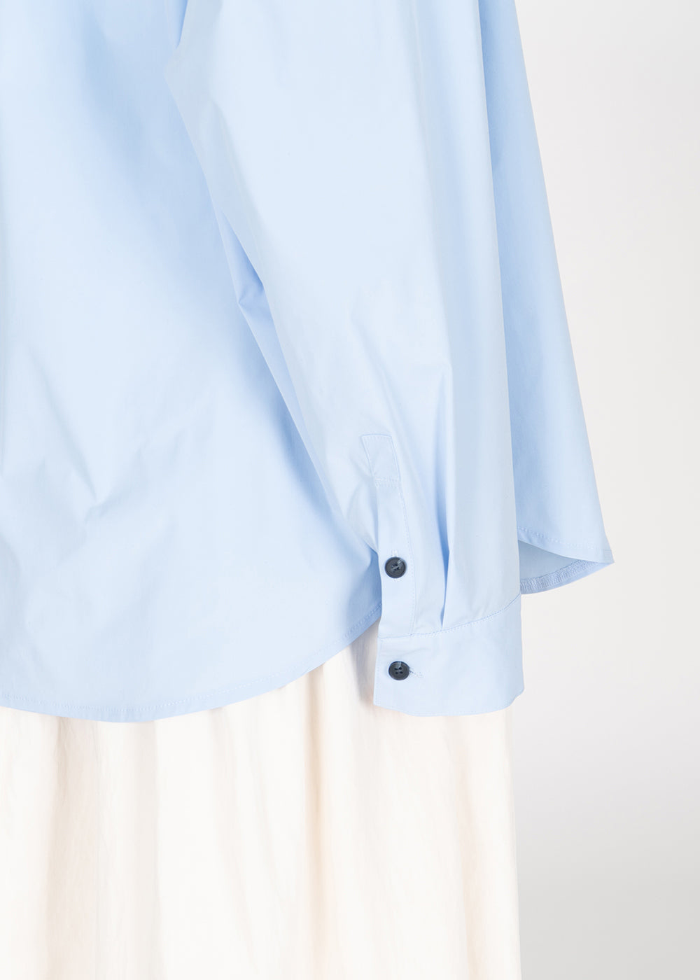 A Drop High neck Shirt - Sky Blue