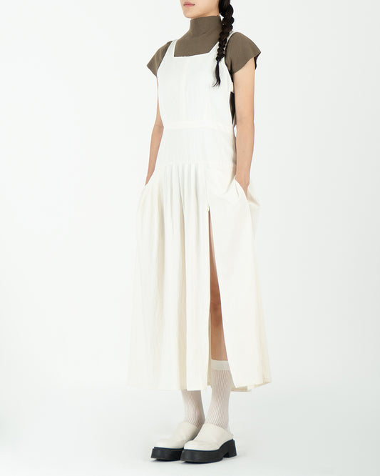 Roof tile Dress - Ivory hover