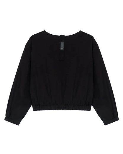 *Pre-order* V neck String Shirt - Black